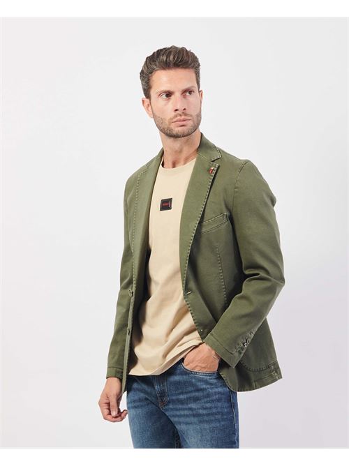 Veste Mulish coupe slim à simple boutonnage en coton MULISH | R7002-PERSEFONE OLDVERDE